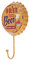 VOSAREA Wandhaken Vintage Eisen Kronkorken Form Blechschilder Oktoberfest Wand Dekor (Gelb)
