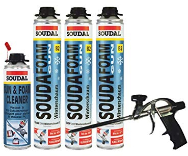 Soudafoam B2 Winterschaum 750ml Sets 3x Schaumpistole Professionell inkl. Reiniger