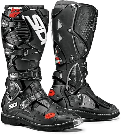 SIDI Stivali Moto Motocross Offroad Uomo CROSSFIRE 3 Nero Nero [Taglia: 44]