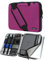 iCozzier 13-13,3 Pulgadas Handle Funda para portátil con Bandolera/Accesorios electrónicos Bolsa de Almacenamiento 13para Ultrabook/Notebook/Netbook/MacBook - Rosa