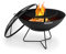 Blumfeldt Orbit - Braciere in Acciaio 3in1, Bracere, Griglia con 4 Regolazioni in Altezza: Ø 40 cm e Tavolino, Ø 60 cm, Braciere con Parascintille, Nero