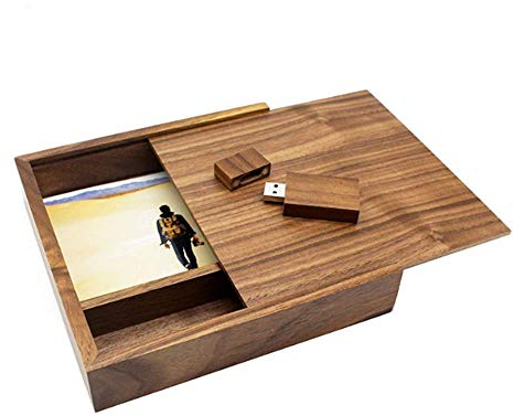 Anloter Memoria USB de madera de nogal y cajas (16 GB/2.0)