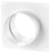 FANTRONIX 125 mm Plastic Pipe Duct Connector with Spigot for Extractor Fan Circular Ducting to Supply and Exhaust Ventilation Systems – 5 inch White PVC Wall Mounting Plate Joint
