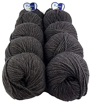 Tricot Cafè, Padova, Garn aus Wolle und Alpaka, geeignet für alle Arten von Arbeiten, ideal für Häkelnadeln, Eleganz und Qualität, Blei 16.