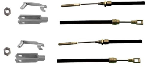 KNOTT 2 Stück - Bremsseil für Peitz mit Gabelkopf - HL: 800mm - GL:1075 mm