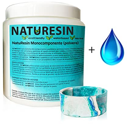 Resin Pro ® NatuResin - 2 kg Einkomponenten-Harz - Mineralharz auf Wasserbasis - zur Herstellung von Accessoires und Objekten