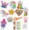 Select Zone DIY Nähen Kinder Bastelset Filz Bastelset mit Stickgarn Plastiknadeln Füllwatte Schere Prinzessin