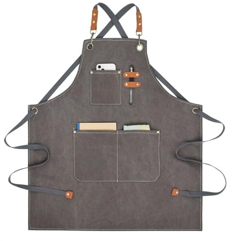 Nanxson Tools Schürze Werkzeug Schürze Arbeitsschürze Multifunktional Canvas Schürze mit Taschen CF3062 | Multifunktional verstellbar Canvas Schürze mit Taschen für Kochen, Garten, Backen, Holzbearbeitung