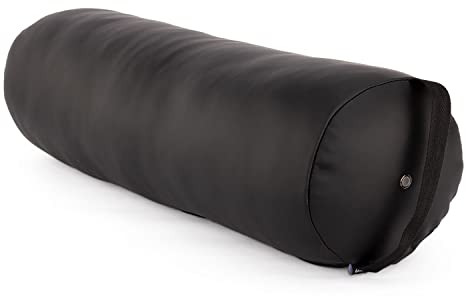 WellTouch Lagerungsrolle Vollrund | Fluffy Knierolle für Massageliegen | Extra Soft | Lagerungskissen für Massage & Therapie | Beinauflage mit Ø 20 cm | Länge 65 cm (schwarz)