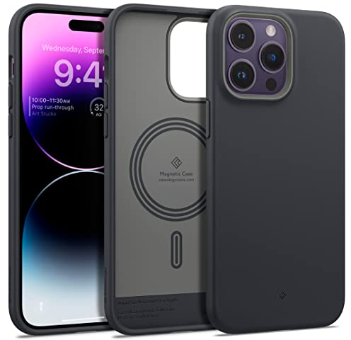 Caseology Nano Pop Mag Hülle Kompatibel mit iPhone 14 Pro - Black Sesame