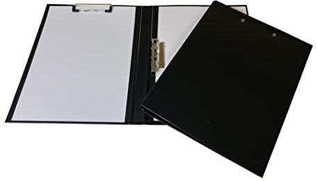 Pack of 10 Black A4 Clipboard Document Clamp File Folders