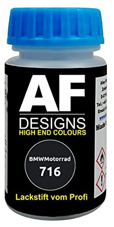 Alex Flittner Designs Paint Pen for BMW Motorcycle 716 Jet Black 715 Quick Drying Dab Paint Motorcycle Paint