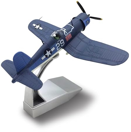 NUOTIE Échelle 1/72 USA F-4U Corsair Fighter Modèle Seconde Guerre Mondiale Avion de Guerre Vintage en métal moulé sous Pression Avion Militaire pour Affichage