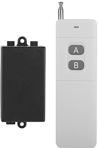 Radiocomando Ricevitore per Cancello, Interruttore 12V Ricevitore Trasmettitore Interruttore Telecomando a Lungo Raggio DC 2CH RF a Lungo Raggio per Porte Ad Azionamento