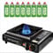 Réchaud à gaz d'extérieur RHP cuisinière de camping I cuisinière à gaz avec 8 cartouches de gaz à baïonnette - avec étui pratique - jusqu'à 30% de consommation de gaz en m