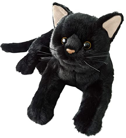 Waaka Katze Plüschtier Schwarz, Kuschelige Schwarze Kätzchen Spielzeug, Süßes Plüschkätzchen Stofftier, Geburtstagsgeschenke Für Mädchen, Jungen, Kinder