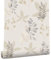 myforHD Papel Pintado Autoadhesivo Hojas Blanco Gris Papel de Pared Papel Adhesivo para Muebles Removible Impermeable Estilo Retro Vinilo PVC Pegatina Decorativos Pared Salon Papel Pared Dormitorio