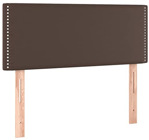 vidaXL Kopfteil Polsterkopfteil Betthaupt Bettkopfteil für Bett Bettgestell Bettrahmen Schlafzimmer Bettzubehör Braun 80x5x78/88cm Kunstleder