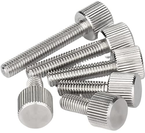 Lot de 12 vis moletées M3 x 8 mm en acier inoxydable (M3 x 8 mm)