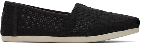 TOMS Damen Alpargata Cloudbound Flacher Slipper, Black Basket Weave Lace, 40 EU