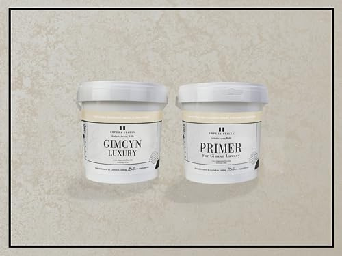 Impera Italia Gimcyn Luxury - Textured, Metallic Effect, Iridescent Wall Paint Bundle. Includes 1kg of Paint and 0.5L of Primer - Covers 5SQM - In Colour TIGER'S EYE.