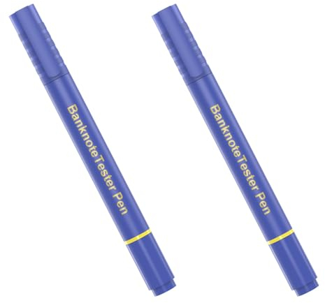 Geldscheinprüfer 2er-pack, 2-in-1 Falschgeldmarker Und Geldprüfstift – Professioneller Falschgeld Prüfer, Geeignet Für Euro, Dollar Und Pfund Der Perfekte Geldscheinprüfer Zur Erkennung Von Falschgeld