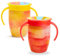 Munchkin Miracle 360 6+ Month 7oz Baby Sippy Cups (2-Pack), Free Flow Beaker for Toddlers, Trainer Cup, BPA-Free, Spill-Free, Dishwasher-Safe Baby Water Bottle with Easy-Grip Handles. (Red/Yellow)