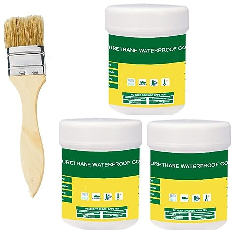 Amesor 300g Sellador Impermeable Invisible, Agente Impermeable Invisible, Sellador Pegamento Impermeable Transparente, Revestimiento Poliuretano Prueba Fugas para Techo del Baño Casa