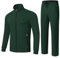Huayuzh Trainingsanzug Herren 2 Piece Trainingsanzug Set Sportanzug Reißverschlusstasche Jogging Fitness Gym Hausanzug Army Green XL