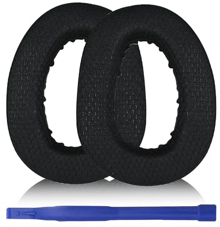 Aiivioll GSP 600 Ersatz-Ohrpolster, kompatibel mit GSP 600 GSP 670 GSP 500 Professional Gaming Headset Ohrpolster Kopfhörer Ersatzteile (Mesh Black)