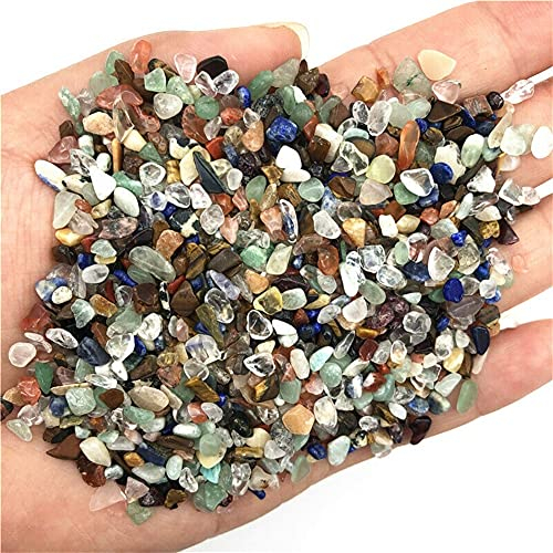 FOCCAR Stone Crafts 50 g 1–3 mm natürlicher gemischter Quarzkristall, Stein, Fels, Kies, Probe, Tank-Dekor, natürliche Quarzkristalle Naturstein
