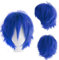 Dcbaboo Blue Wig Short Curly Wig Men/Women Wigs Anime Cosplay Wig 12 Natural Fluffy Layered Straight Hair Unisex Halloween Wig Fancy Dress Synthetic Full Wig with Wig Cap, Dark Blue