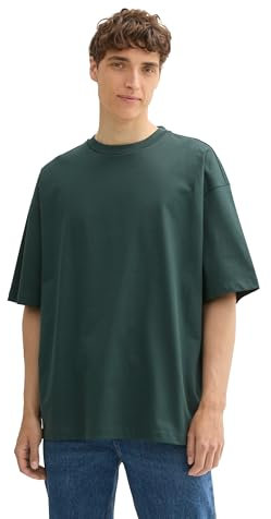 TOM TAILOR Denim Herren 1035912 Oversize Basic T-Shirt, 10362 - Dark Gable Green, L