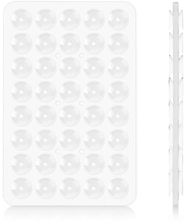 PEUTIER Silicone Suction Phone Case Mount, Double Sided Suction Cup Phone Pad Hands-Free Phone Holder, Silicone Phone Sticky Grip Fidget Toy Gift Compatible with iPhone Samsung Google Pixel(White)