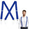 Bretelles Homme Larges Réglables - Pour Travail, Femme, Garçon, Cuir - Extra Larges Avec Pince - Pour Mariages, Fêtes, Halloween