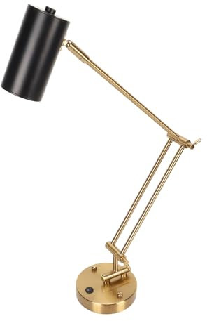 Yuecoom 85–265 V Wandleuchte, Schwenkarm, Plug-in, Moderne 3000 K Warme Beleuchtung, Knopfsteuerung Mit E27-Glühbirne, LED-Wand, Geeignet Für Leseecken Am Bett Oder über Schreibtischen