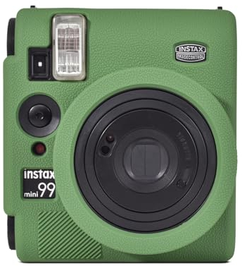 MUZIRI KINOKOO Silicone Case for Instax Fuji Mini 99 Camera, Ultra-Thin Soft Rubber Protective Case, Anti-Scratch Slim Fit Lightweight Camera Case - Green