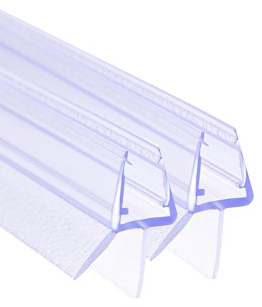 2er Pack Duschdichtung 80 cm, 6-8 mm Wasserdichte Silikon Dichtung als Ersatz für Duschtüren, Badewannen, Glas & Schiebetüren