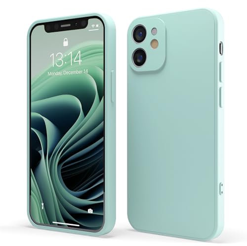 Red Ember Coque de protection antichoc pour iPhone, ultra fine en silicone liquide avec finition mate et doublure en microfibre douce anti-rayures (menthe, iPhone 11)