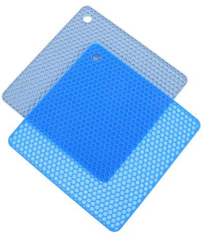 Cabilock 2 Pezzi Di Sottopentola Da Cucina - Sottopentola in Silicone A Nido Dape - Tappetino Per Padelle Calde - Da Piano Di Lavoro - Da Tavolo - Riutilizzabile
