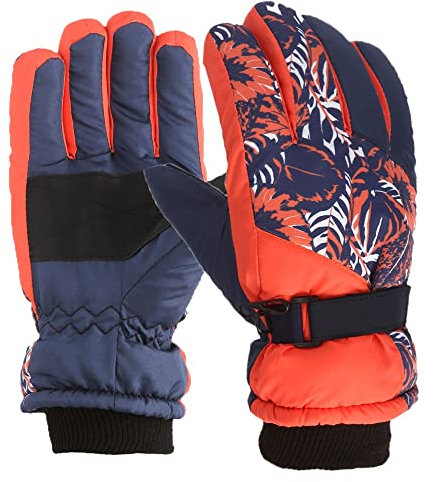 CCOOfhhc Kinder Ski Handschuhe, wasserdichte Winddichte Arbeitshandschuhe Skifahren Handschuh Winter Warme Fahrradhandschuhe Schneehandschuhe Fleece Skihandschuhe Jungen Und Mädchen 2-10 Jahre Alt