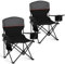 HIGH POINT SPORTS Campingstuhl Faltbar 2er Set bis 102kg Campingsessel Klappstuhl mit Getränkehaltern Faltstuhl Camping Angelstuhl Klappbar mit Armlehnen Outdoorstuhl Schwarz