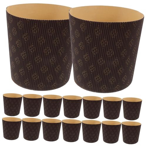 FELTECHELECTR 25pcs Panettone Paper Baking Cups Greaseproof Cake Liners for Muffins Muffins Cheesecakes for Home Baking and Special Occasions
