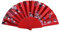 Dance Hand Hero Flower Style Wedding Lace Foldable Chinese Silk Mini Sauna (Red, One Size)