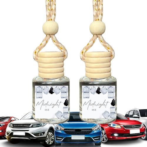Nybhyjka Car Scents Lufterfrischer – Hängender Auto-Duftdiffusor, Lufterfrischer, Duftdiffusor, Glasflasche, Automobil-Aromatherapie für Damen und Herren, Duftdekoration