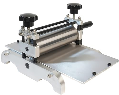 WUCIOA Manuelle Druckpresse, kleine Stahlätzmaschine mit Griff, verstellbare Walzenhöhe, 31 × 17 cm große Platte, Flachdruckmaschine für Holzschnitt und Kupferstich
