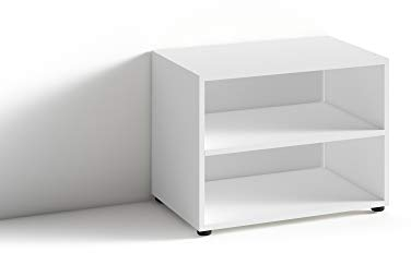 byLIVING TV Stand VICTORIA / kleines Regal weiß / Beistelltisch 60 cm breit / Wohnzimmertisch / Schrank / TV Bank / TV Tisch / Weiß / 60 x 45 x 39 cm (BxHxT)
