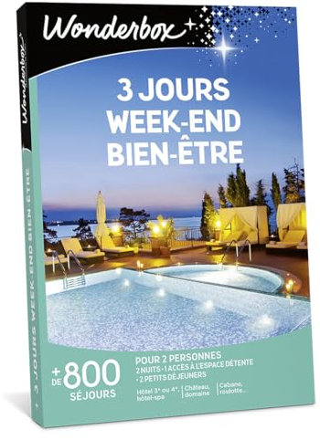 Wonderbox 3 Jours Week-End Bien-être - Coffret Cadeau Idée Cadeau Séjours