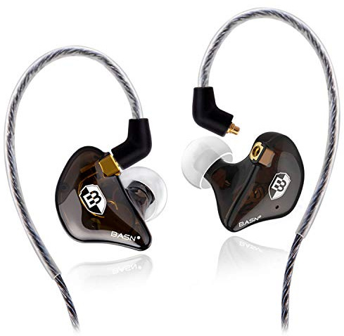 Basn flessibile per universali in Ear isolamento acustico auricolari in-ear, cuffie in-ear cuffie con cavi staccabili Earthen