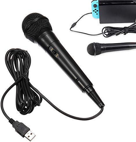 OSTENT Microfono con cavo USB 3M Microfono per Sony PS4 / PS3 Nintendo Switch/Wii U/Wii PC